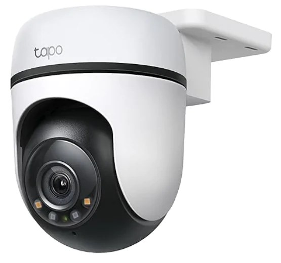 Outdoor security cameras mounted on a pole providing surveillance